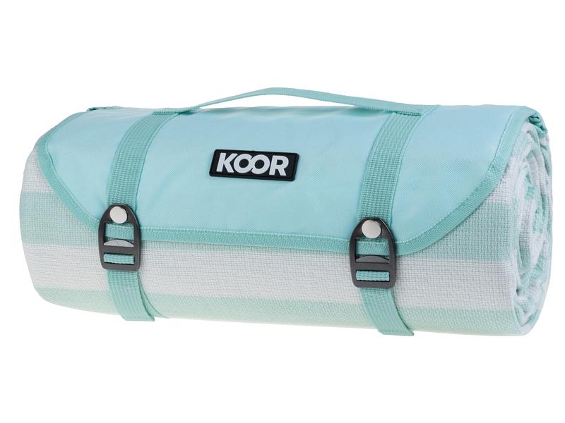 KOOR | Picknickd. Stripes mint 200x300 cm | 200x300cm, 100% Polyester