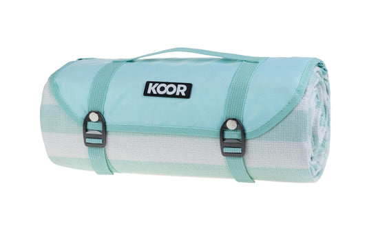 KOOR | Picknickd. Stripes mint 200x300 cm | 200x300cm, 100% Polyester