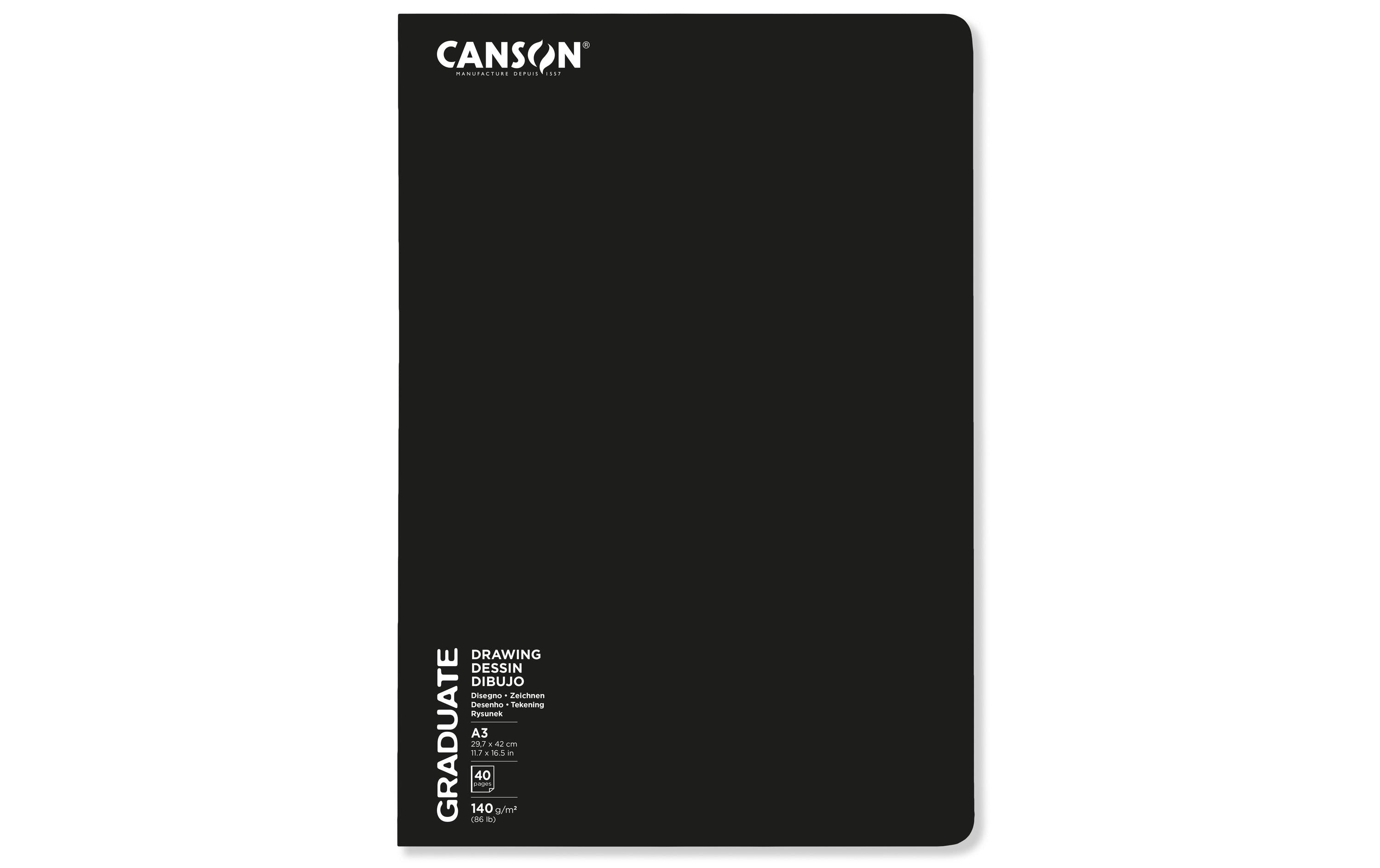 Canson Zeichenheft Graduate Agrafe A3