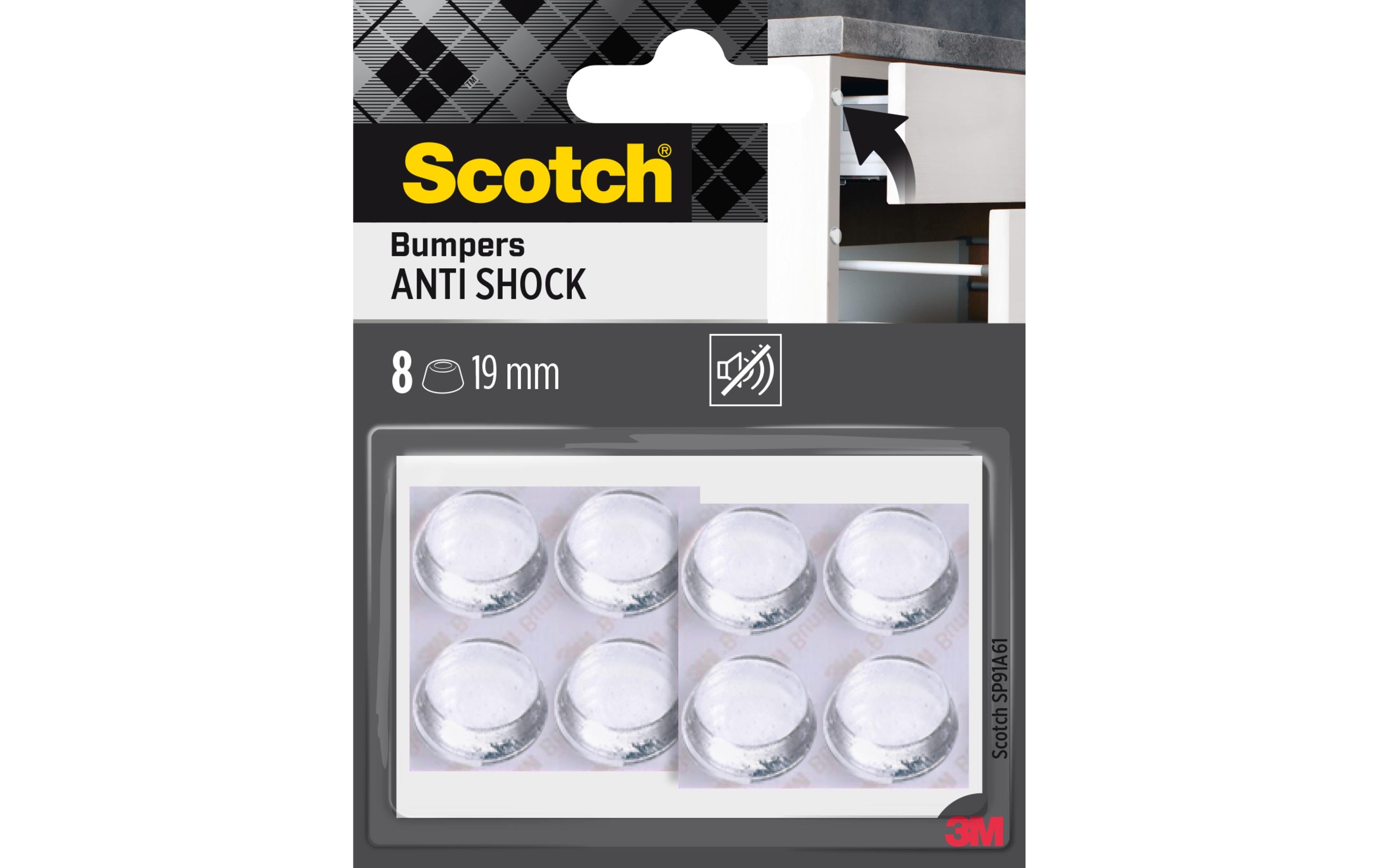 Schutzpuffer  transparent, Ø 19mm