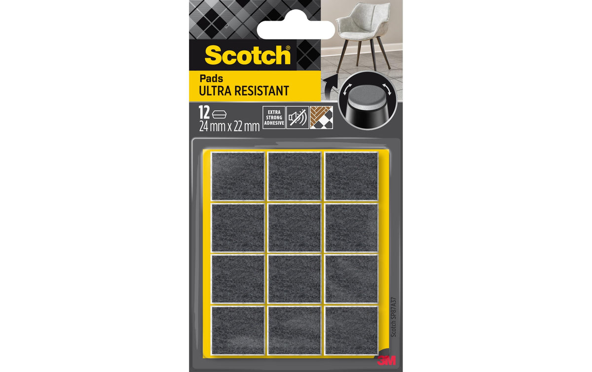 Filzgleiter  24mm x 22mm, 12/Packung
