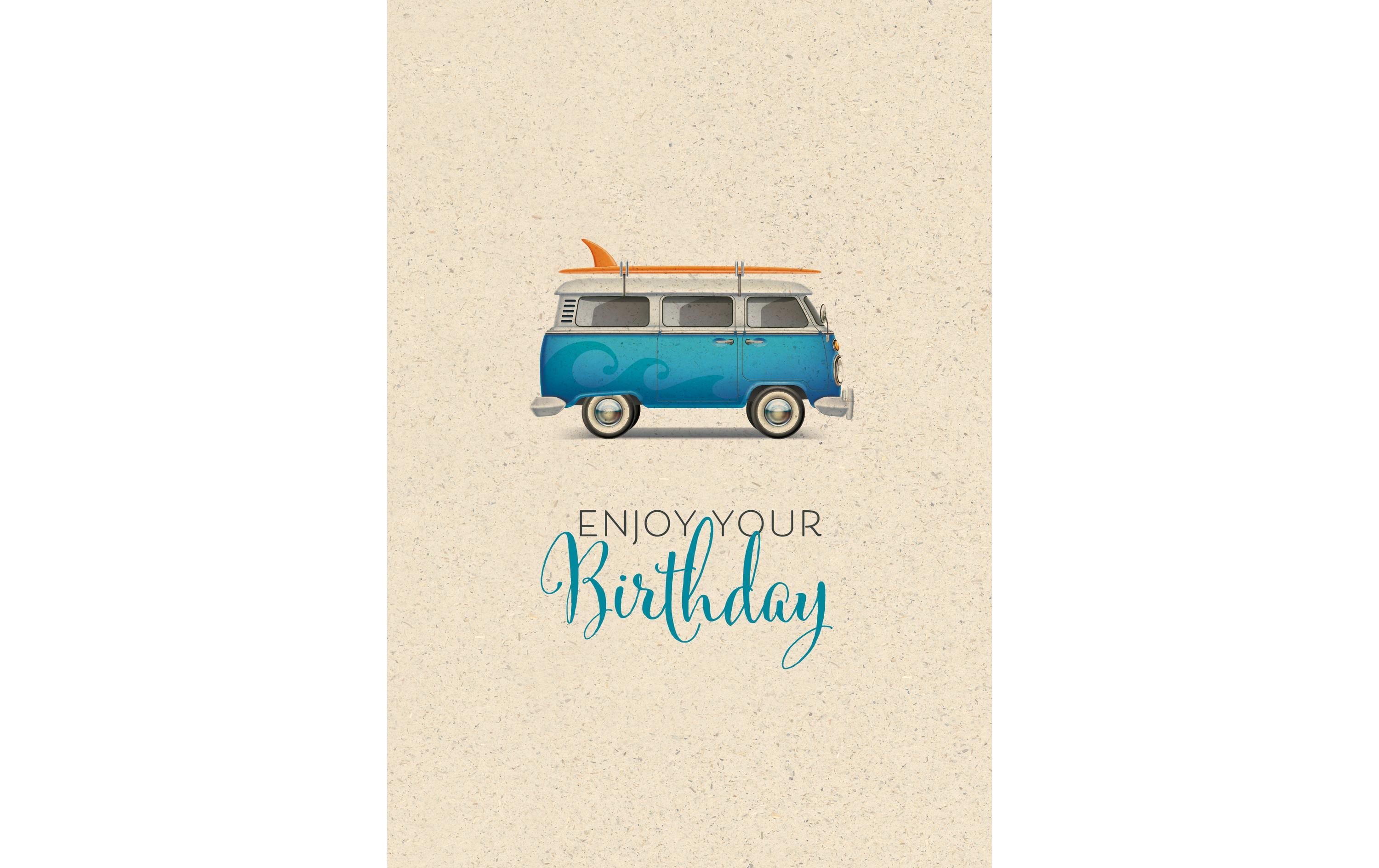 Natur Verlag, Geburtstagskarte VW Bus 17.5