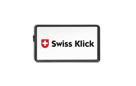 Swiss Klick | Nummernrahmen hinten, schwarz | Hochformat 16x30cm