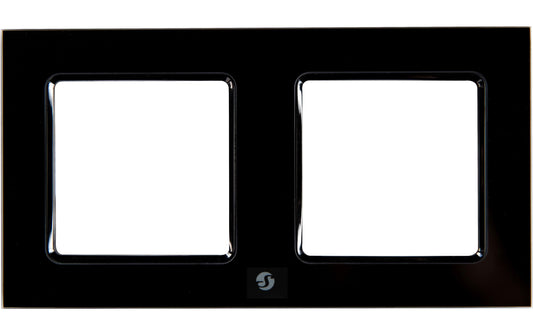 Shelly | Wall Frame 2 Black | Für Shelly Wall Switch