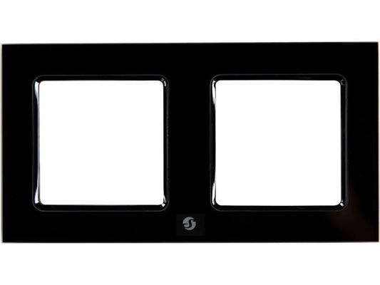 Shelly | Wall Frame 2 Black | Für Shelly Wall Switch
