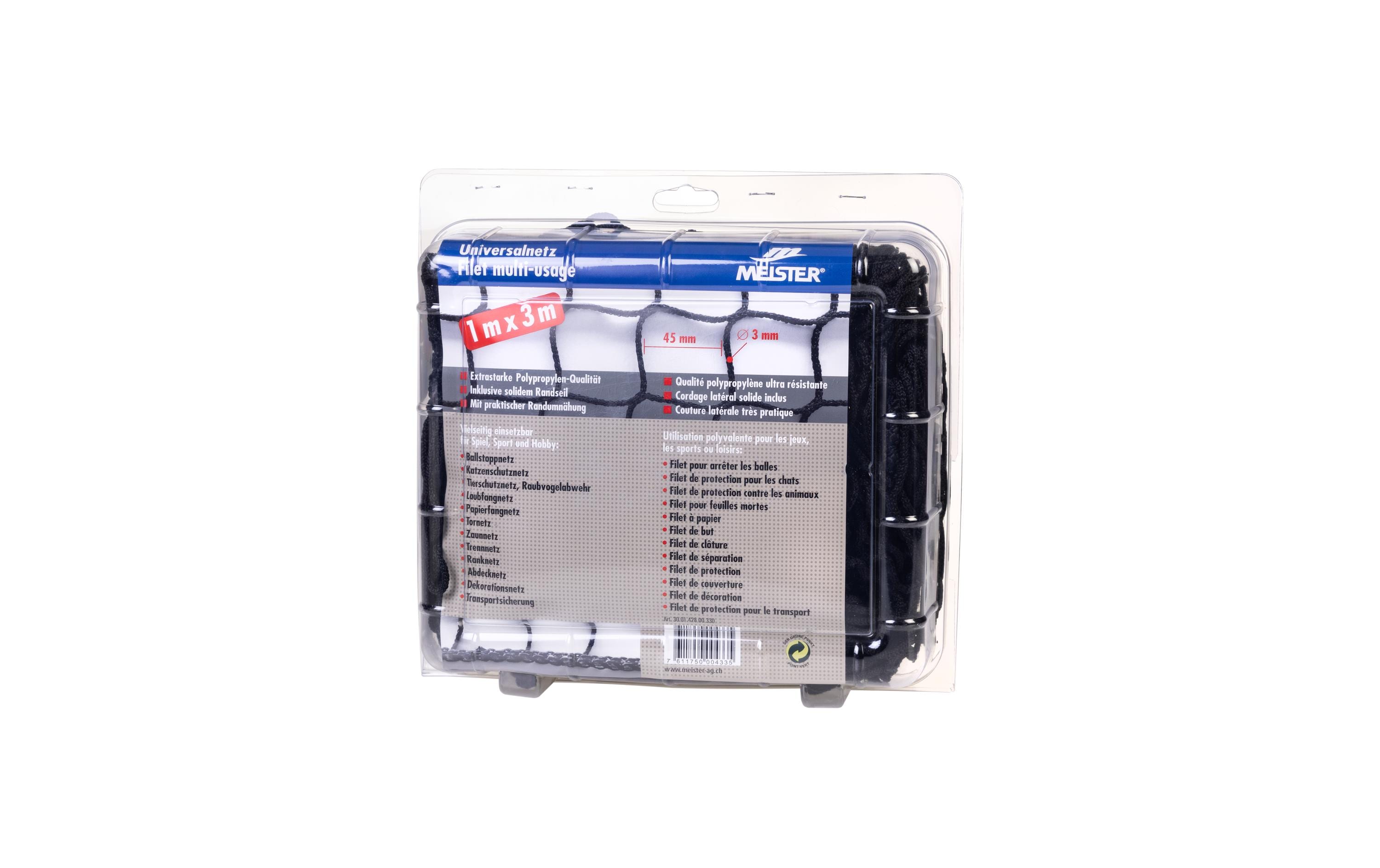 Universalnetz PP 3mm/1x3m schwarz