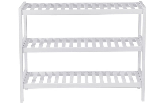 Songmics Schuhregal Weiss, Bambus