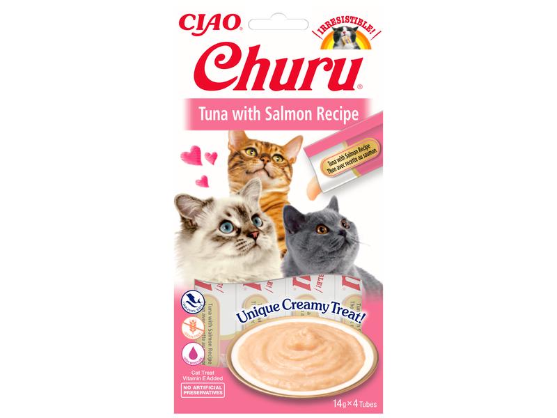 CIAO Churu | Pürees Thunfisch & Lachs | 4 x 14g
