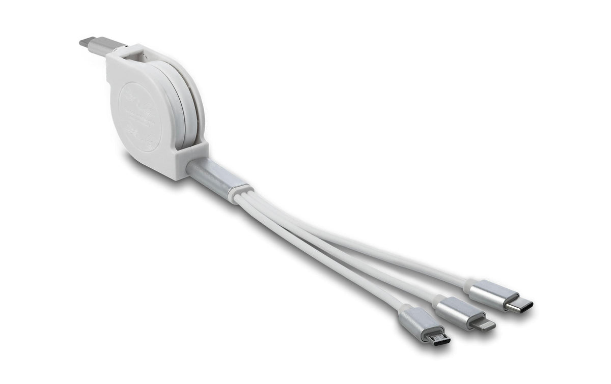 Delock USB-C 3 in 1 Aufrollkabel