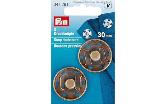 Prym Annähdruckknopf, altmessing