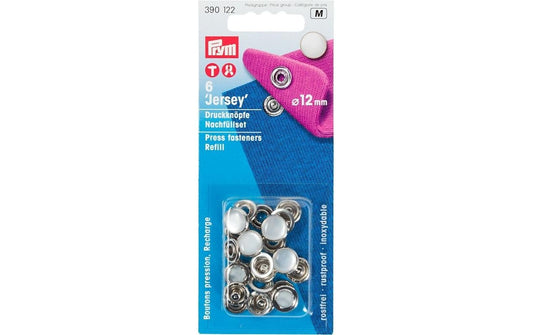 Prym | Druckknöpfe Jersey Kappe | Weiss, 12 mm, 6 Stück