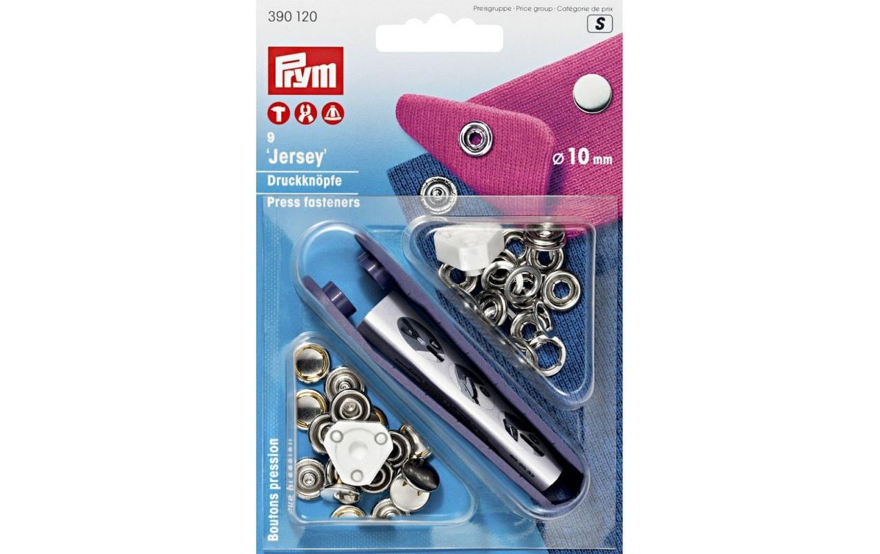 Prym, Druckknöpfe Jersey Kappe Silber, 12 m