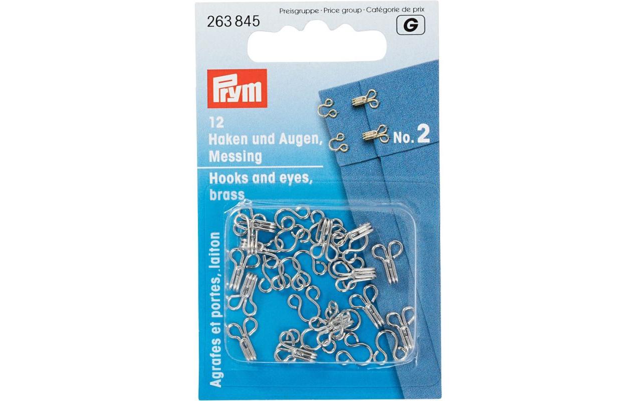 Prym Federhaken und augen, silber