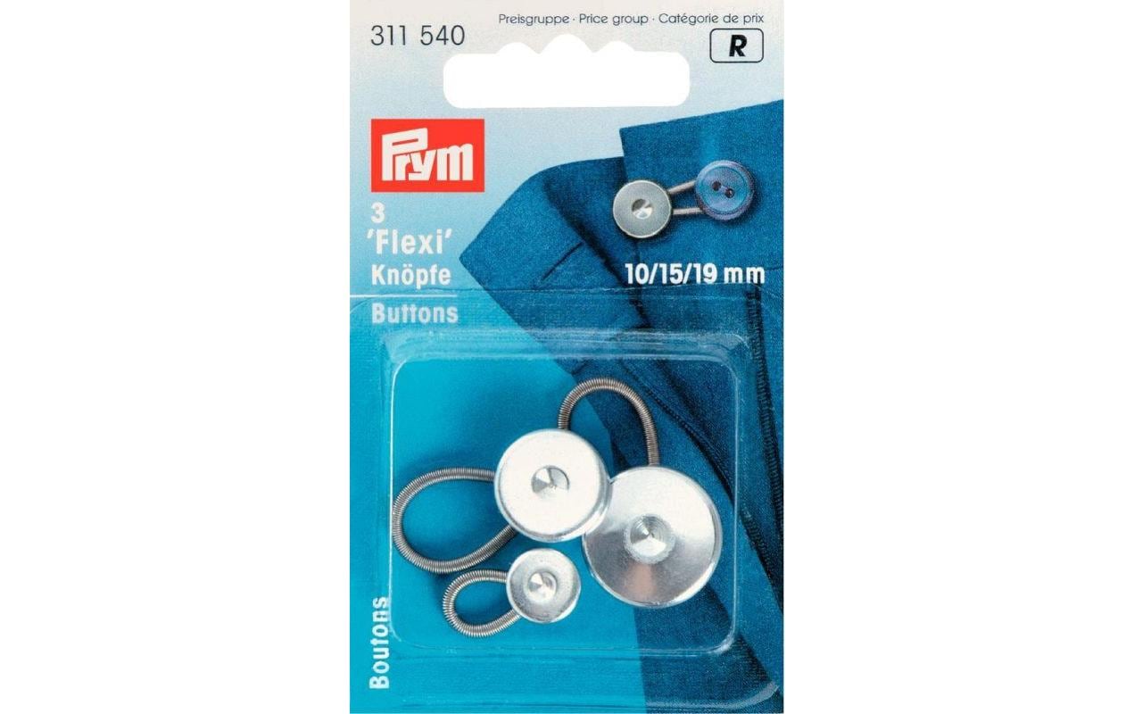 Prym Flexi-Knopf mit Schlaufe, silber