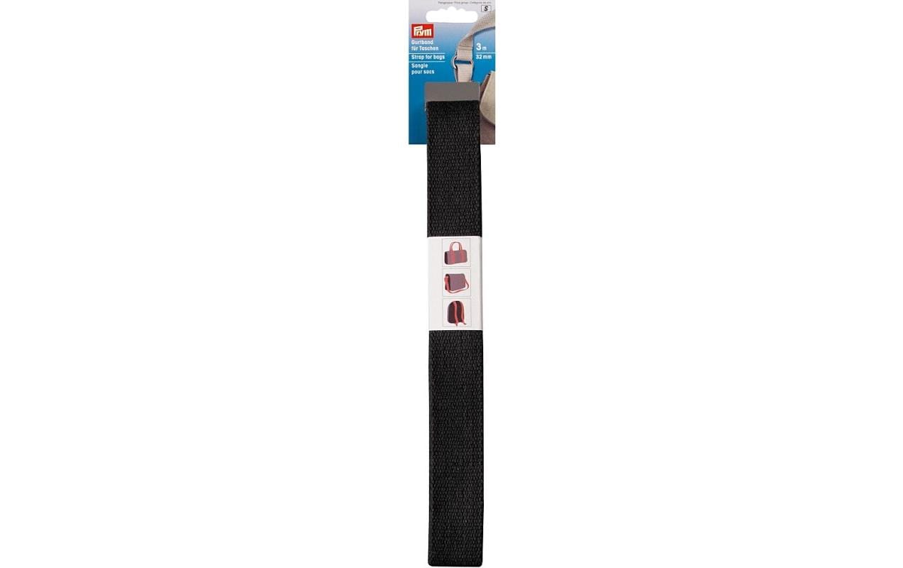 Prym Gurtband für Taschen, schwarz