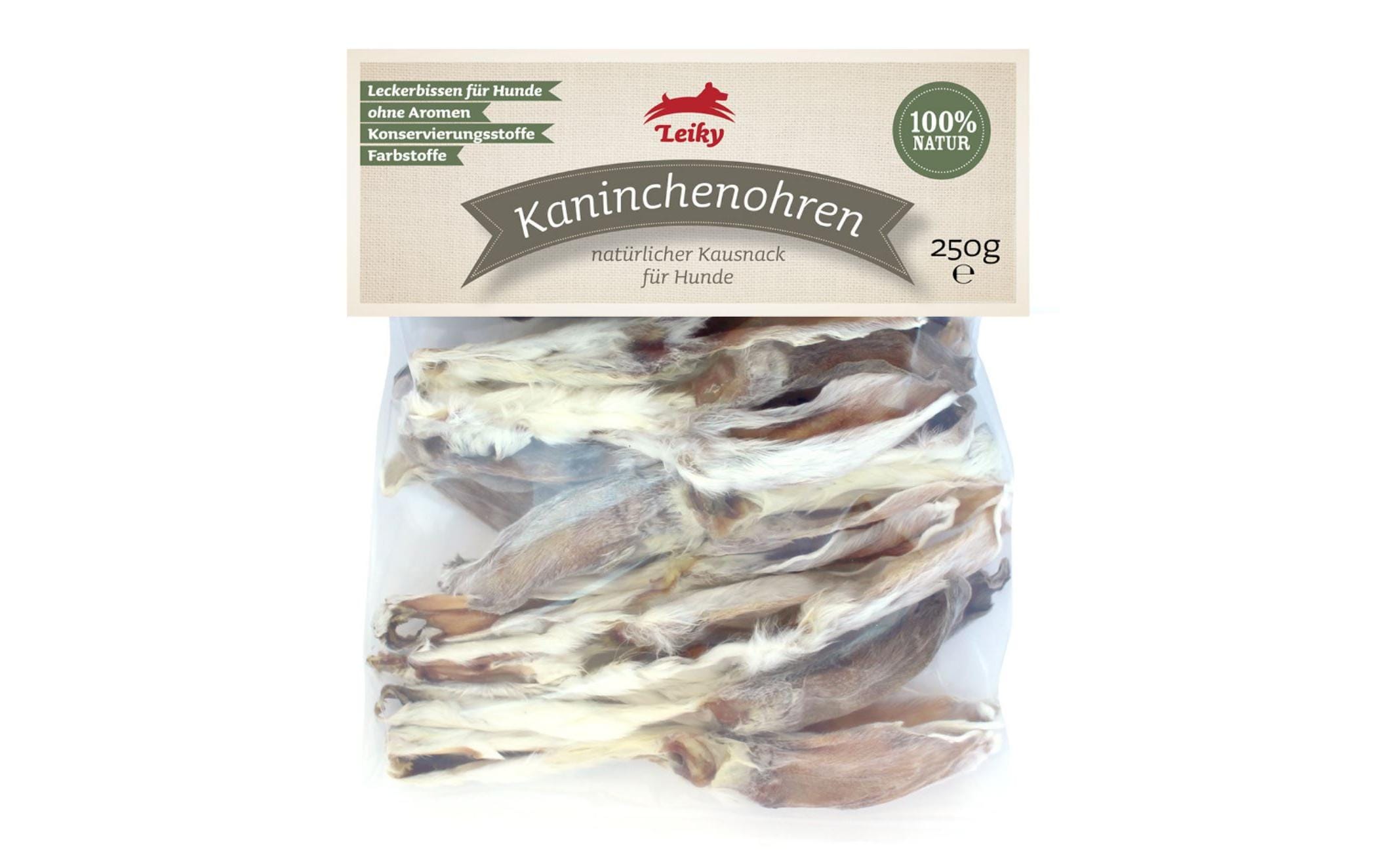 Leiky Kaninchenohren mit Fell 20 Stk.