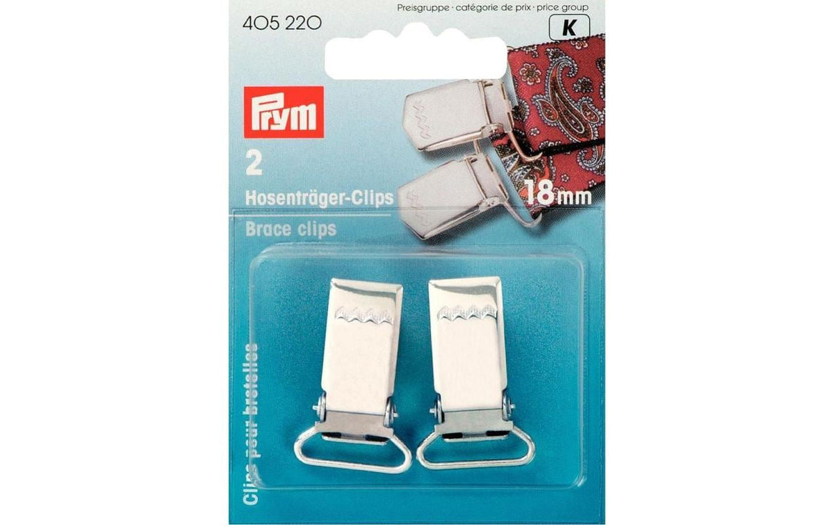 Prym Hosenträger-Clips, silber