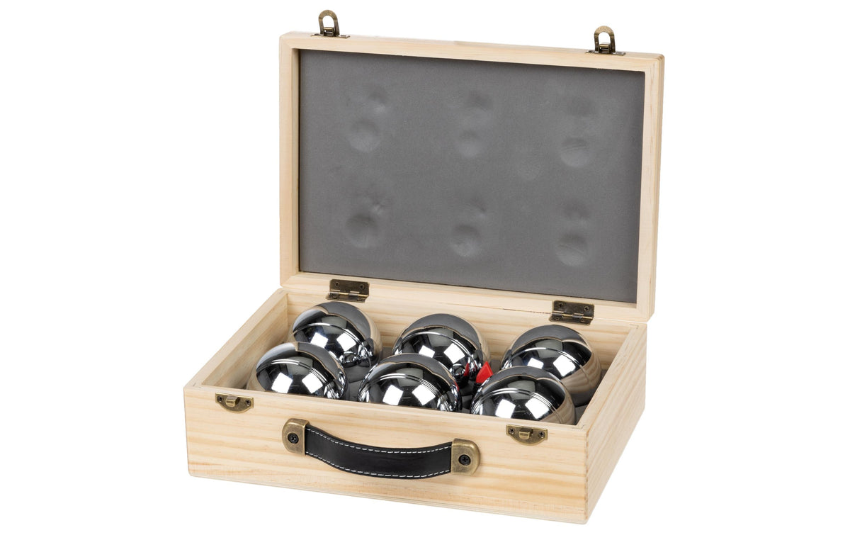KOOR Pétanque 6er-Set Deluxe Holzkoffer