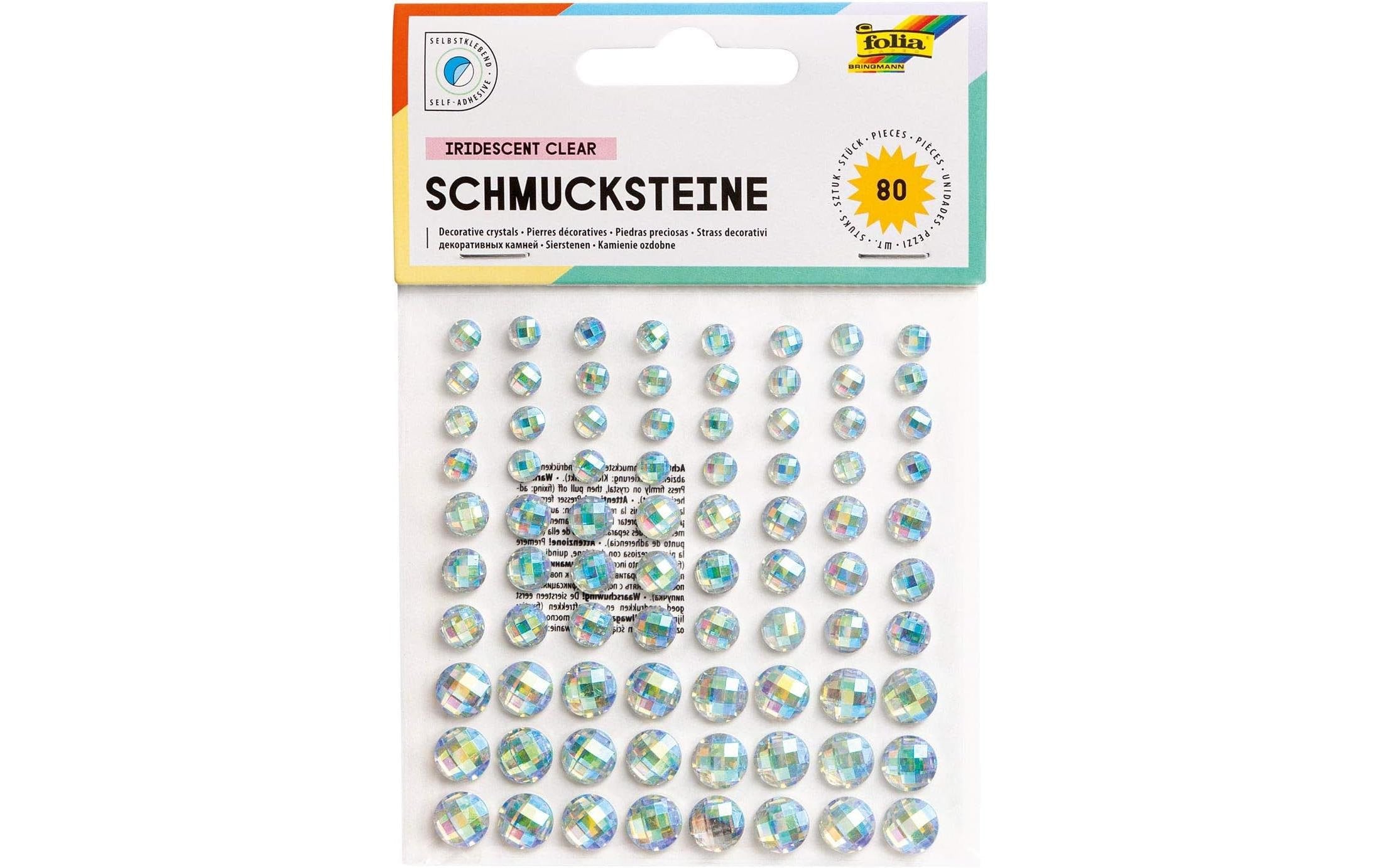 Folia, Schmucksteine Iridescent Clear 80 St