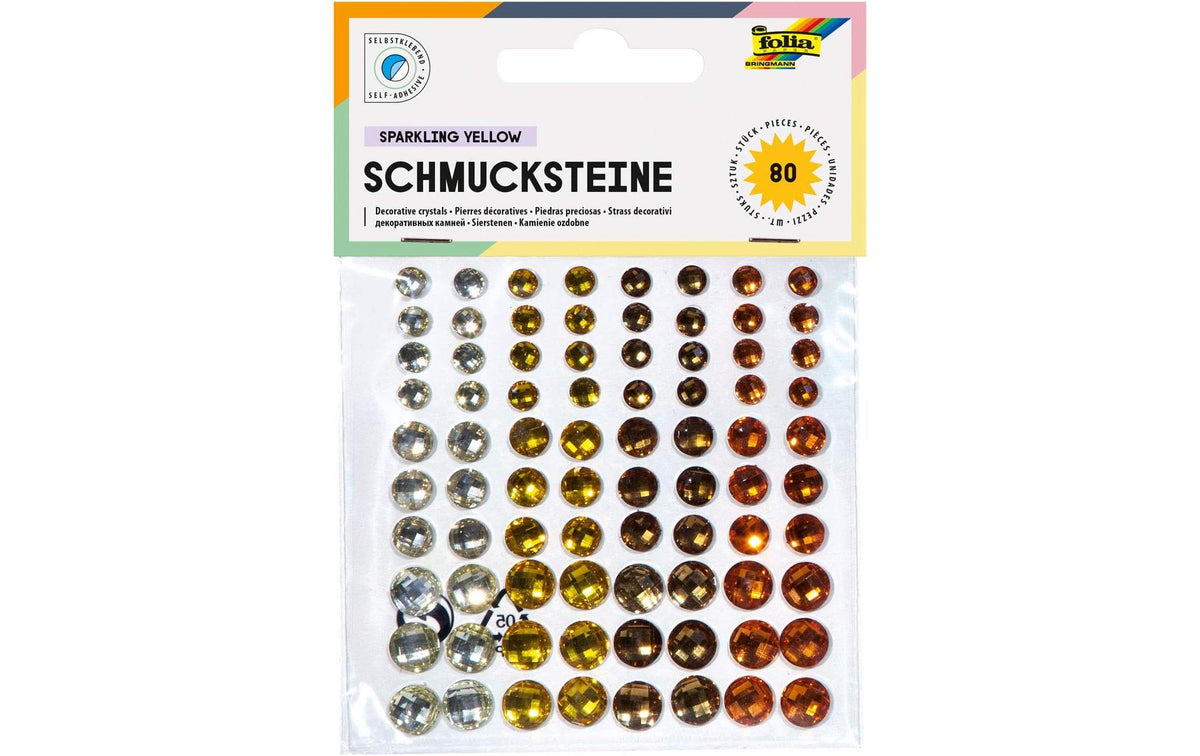 Folia, Schmucksteine Sparkling Yellow selbs