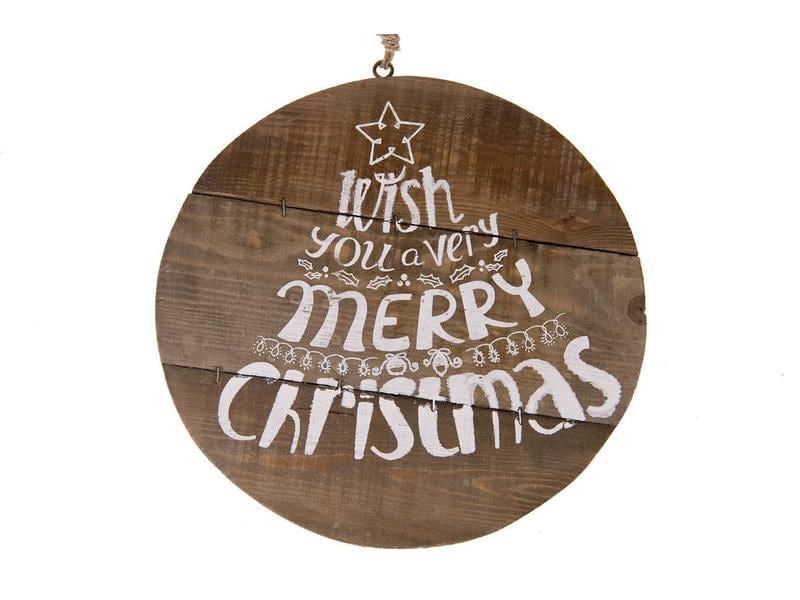CHALET | Wandaufhänger Christmas | Durchmesser 28cm, Holz