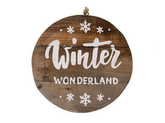 CHALET | Wandaufhänger Winter | Durchmesser 28cm, Holz