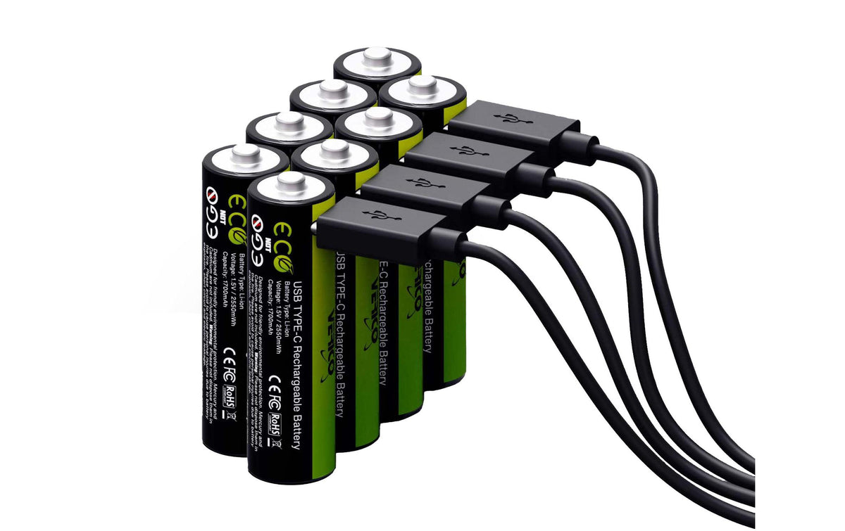 Verico, Akku Li-Ion AA mit USB-C 1700 mAh,