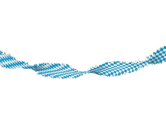 Folat | Girlande aus Krepppapier | blau-weiss, 6m