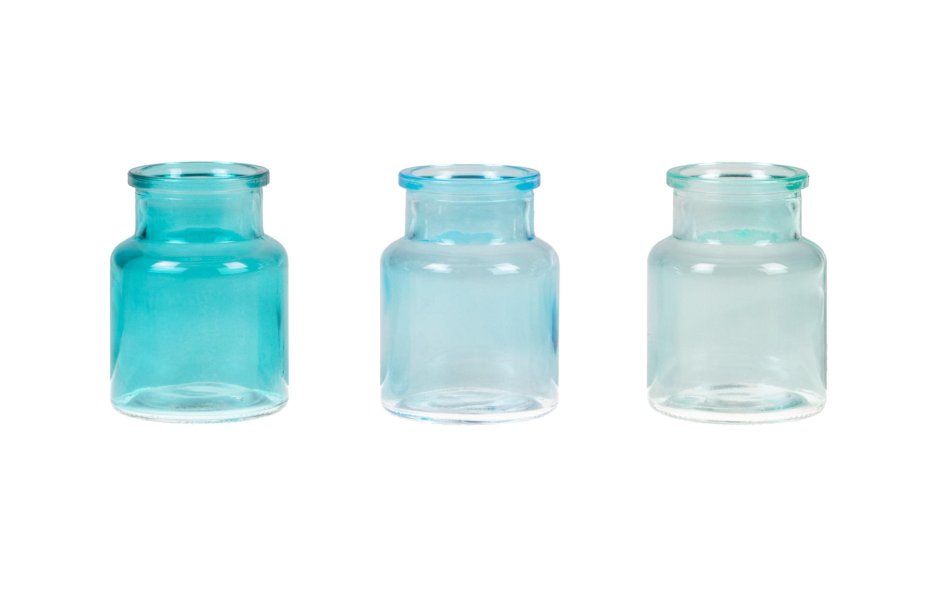 CHALET, Vasen-Set S 3 Stück, 7.5 cm, Blau