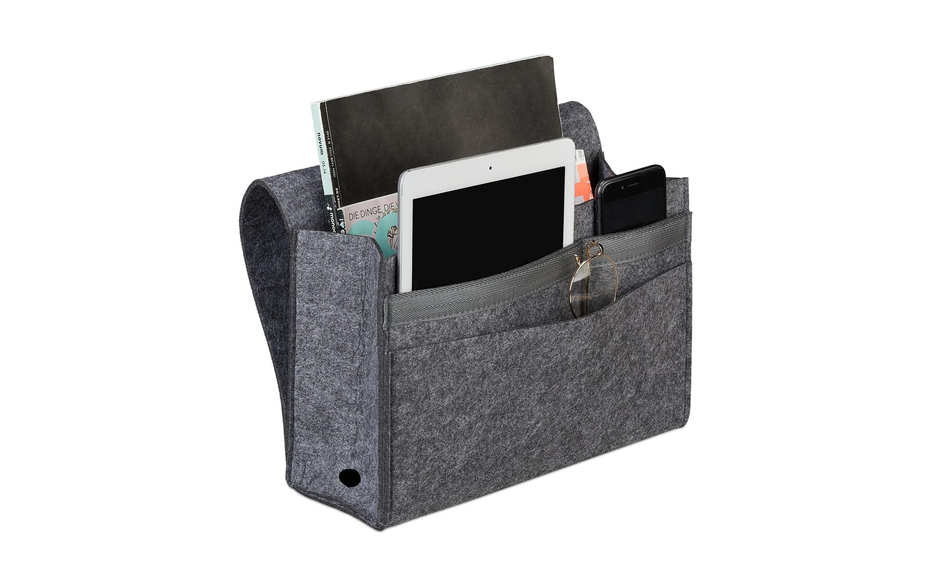 relaxdays Betttasche mit Klettverschluss