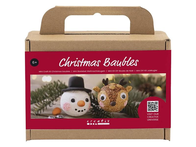 Creativ Company | Mini Bastelset | Weihnachtskugeln, Rentier