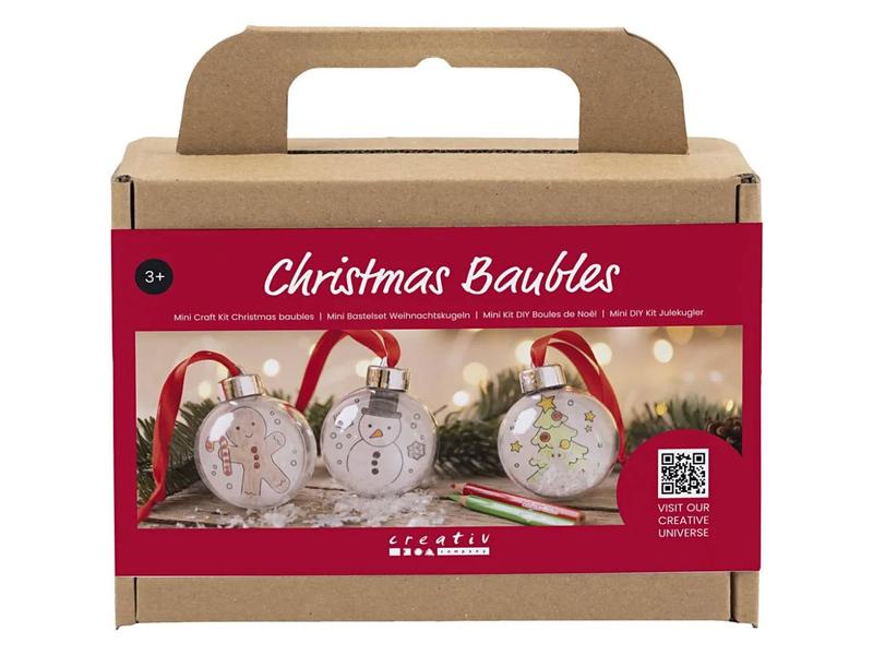Creativ Company | Mini Bastelset | Weihnachtskugeln, Zeichnen