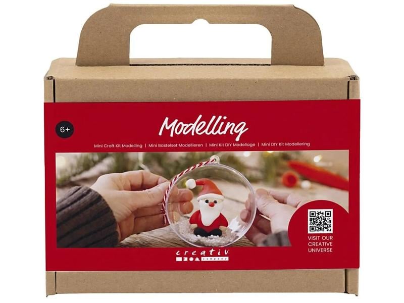 Creativ Company | Mini Bastelset Modellieren | Weihnachtskugeln, Nikolaus