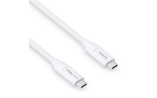 PureLink iSeries | PureLink USB3.1 Gen2 USB-C-C, 50cm, Weiss | 10Gbps, 3A&5A, Power Delivery bis 100Watt