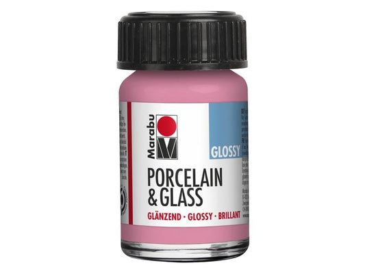 Marabu | Glas- und Porzellanfarbe 133 Rosa | 133 Rosa, 15 ml