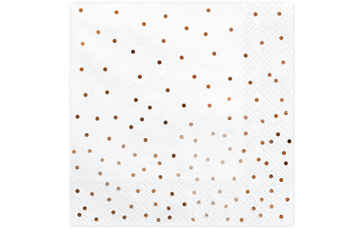 Partydeco, Papierservietten Dots 33 cm x 33