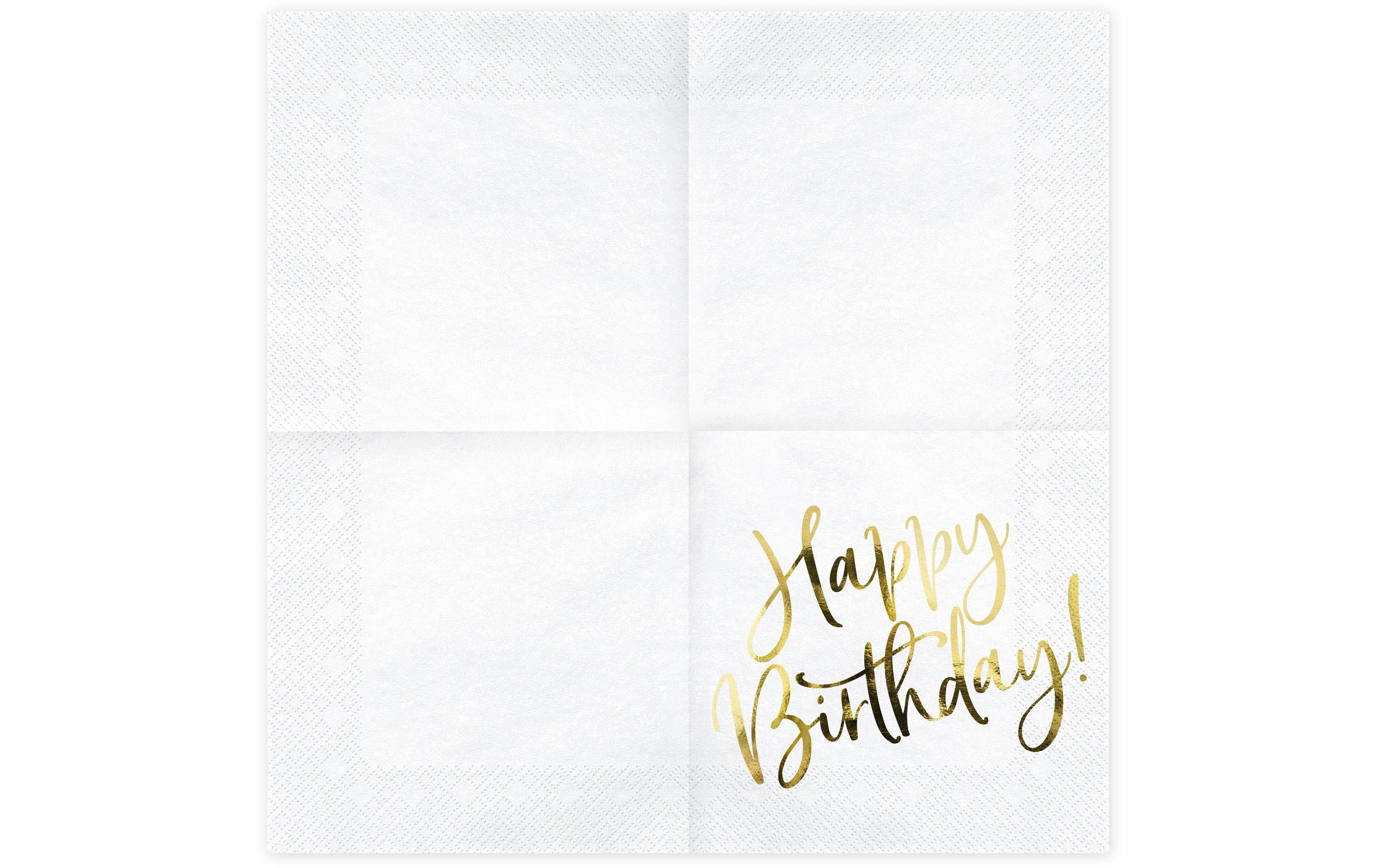 Partydeco, Papierservietten Happy Birthday