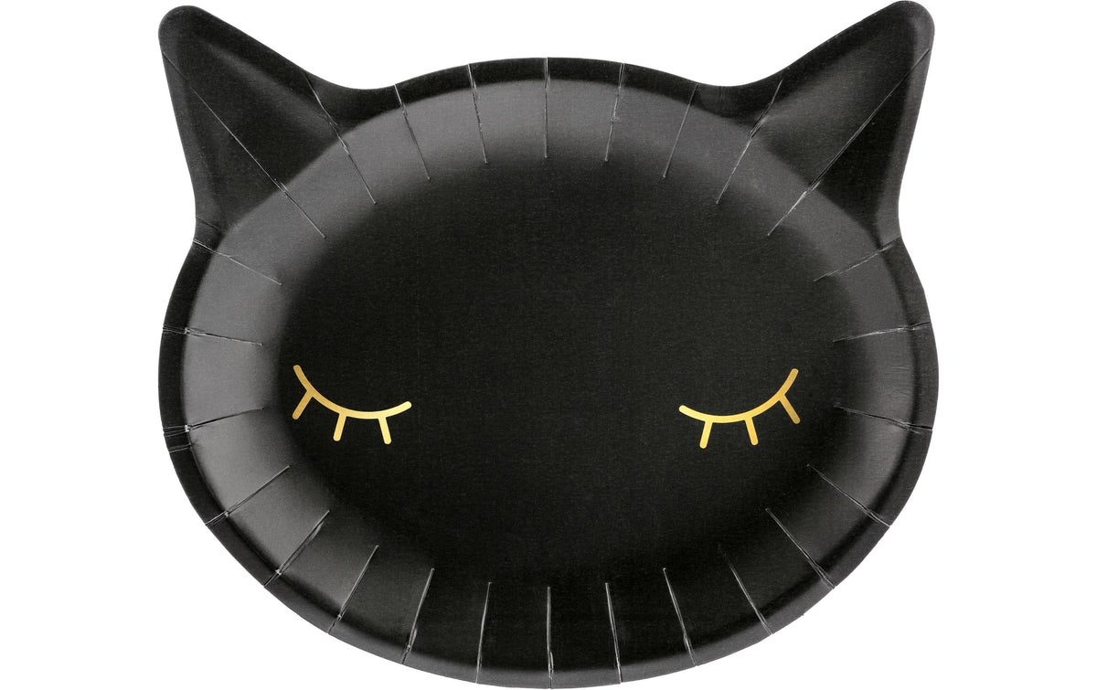 Partydeco Teller Katze