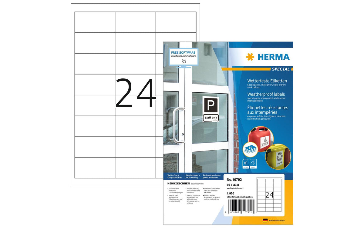 Herma Etiketten wetterfest