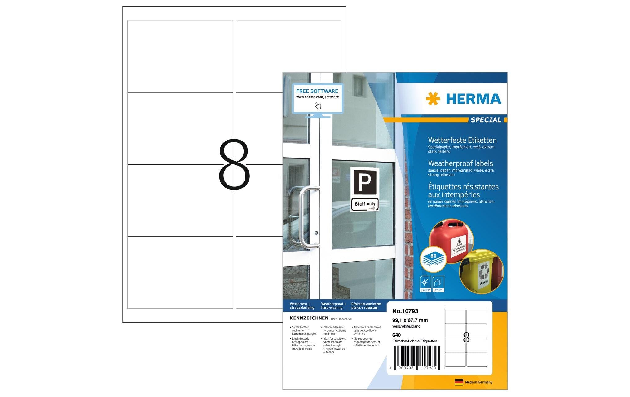 Herma Etiketten wetterfest