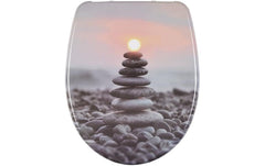 diaqua® | Diaqua WC-Sitz Nice Zen Rock | Absenkautomatik, inkl. Montage, Duroplast