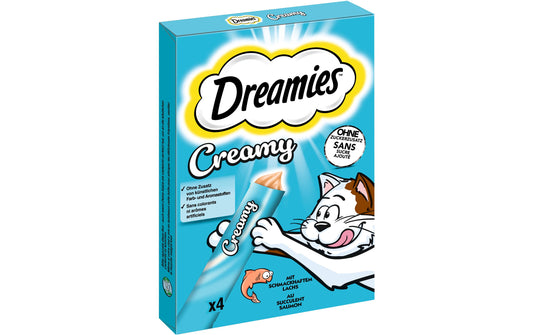 Dreamies | Katzen-Snack Creamy Lachs | 4 x 10g