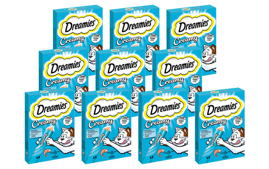 Dreamies | Katzen-Snack Creamy Lachs | Multipack, 11 x (4 x 10g)