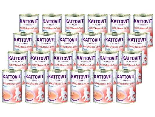 Kattovit | Katzen-Snack Niere/Renal Drink | Ente, 24 x 135 ml
