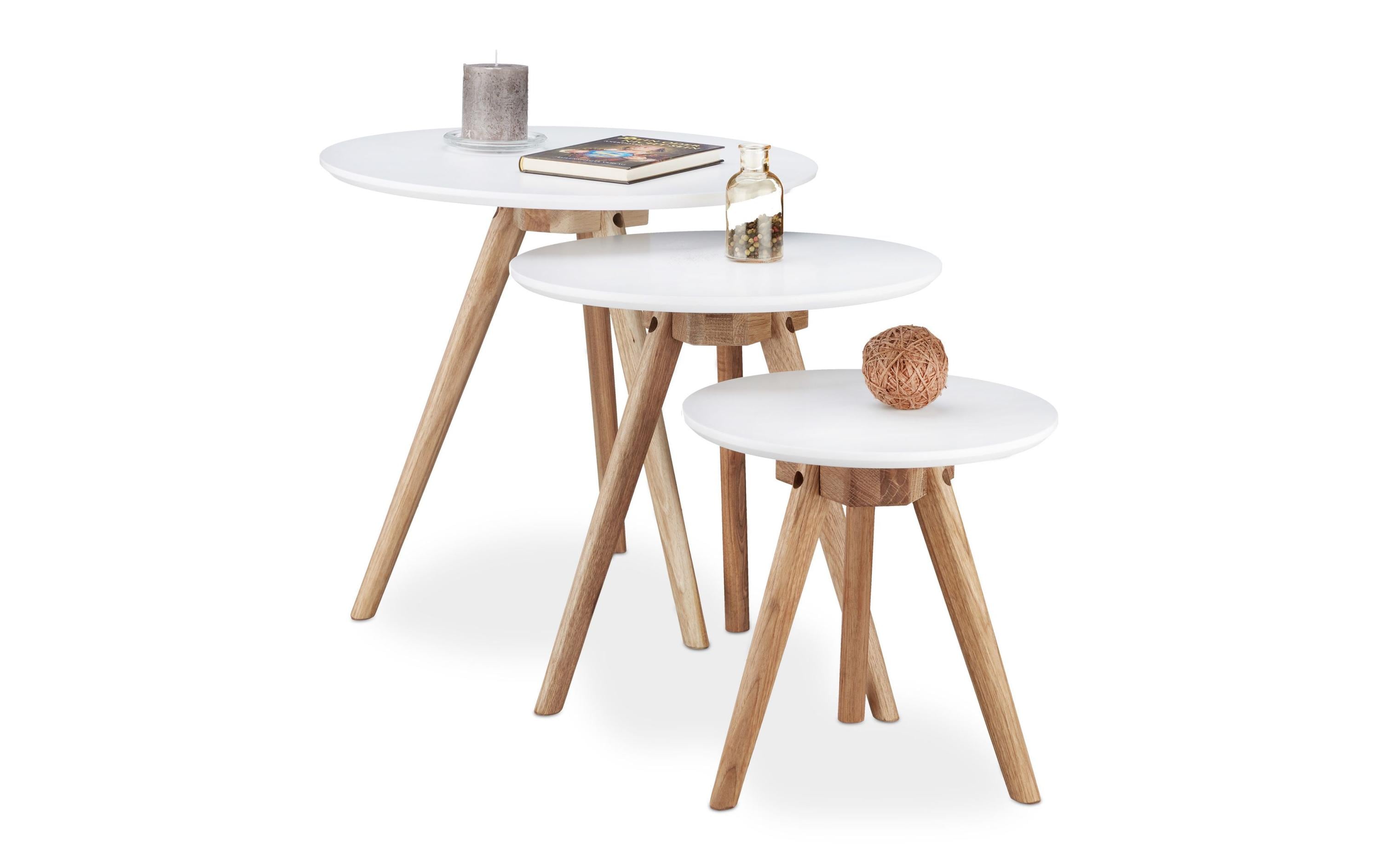 relaxdays Beistelltisch 3er Set