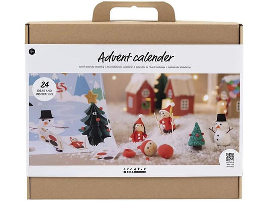 Creativ Company | Adventskalender Bastelset | Modellieren, 24 Bastelprojekte