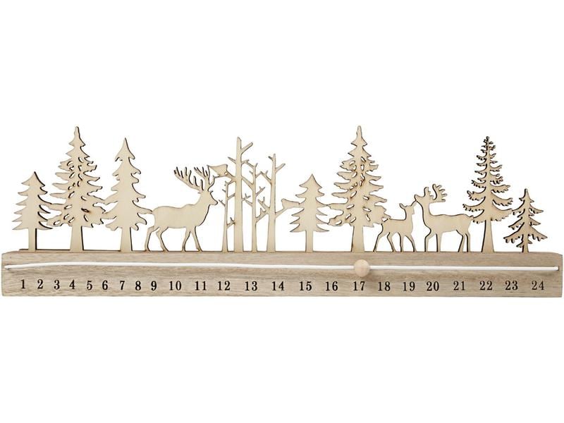 Creativ Company | Adventskalender Countdown | Landschaftssilhouette mit Schieber 1 - 24