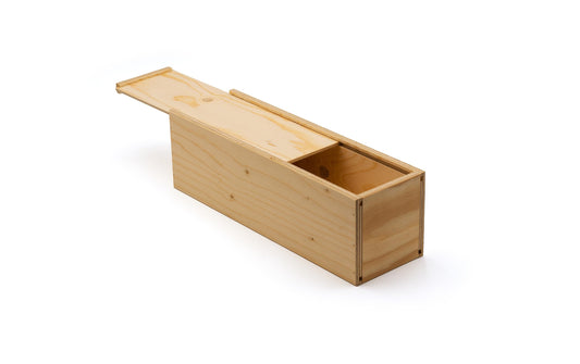 Weizenkorn | Weinkiste für 1 Flasche | 35.3x10.8x10.8 cm (BxHxT), Fichtensperrholz