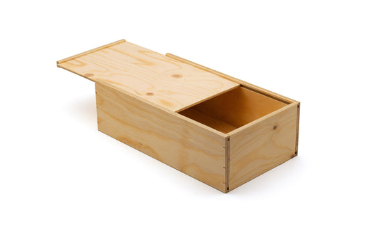 Weizenkorn | Weinkiste für 2 Flaschen | 35.3x19.8x10.8 cm (BxHxT), Fichtensperrholz