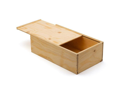 Weizenkorn | Weinkiste für 2 Flaschen | 35.3x19.8x10.8 cm (BxHxT), Fichtensperrholz
